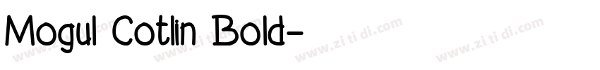Mogul Cotlin Bold字体转换